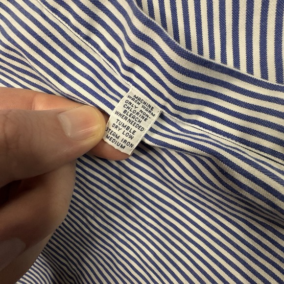 Polo Ralph Lauren Men's XL Blue/White Striped Classic Fit Dress Shirt SEE DESCRI - Picture 5 of 16